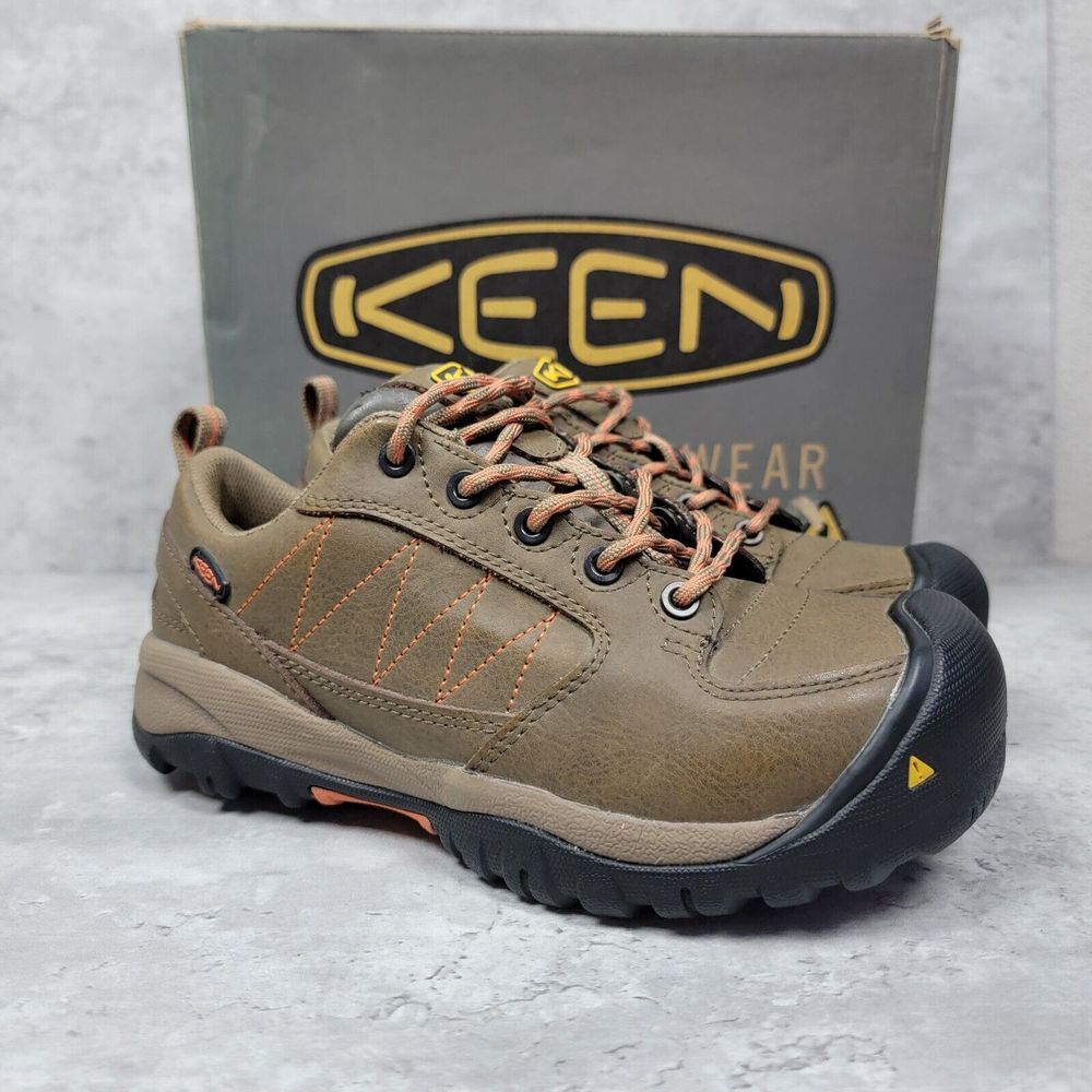 Keen Womens Work Shoes Boots Mesa ESD Steel Toe Women's 5.5M Brown Safety